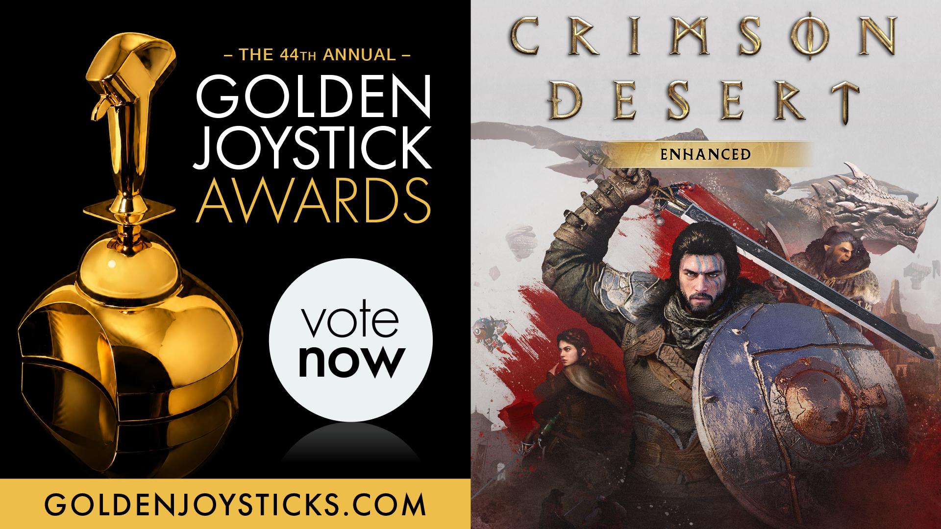 Crimson Desert номинирована на Golden Joystick Awards 2026 в двух категориях